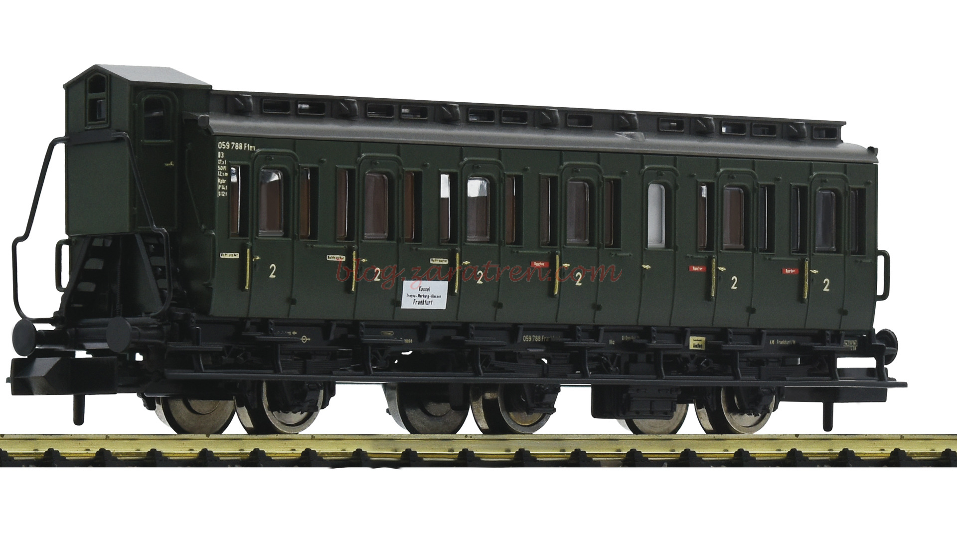 Fleischmann – Coche de viajeros, 2nd, Tipo C 3 pr 11, Deutsche Reichsbahn, DB, Epoca III, Escala N, Ref: 807001.