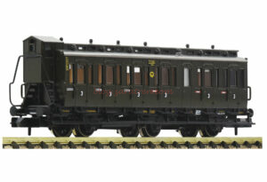 Fleischmann - Coche de viajeros, 3nd, Tipo C 3 pr 11, Deutsche Reichsbahn, DRG, Epoca II, Escala N, Ref: 807005.