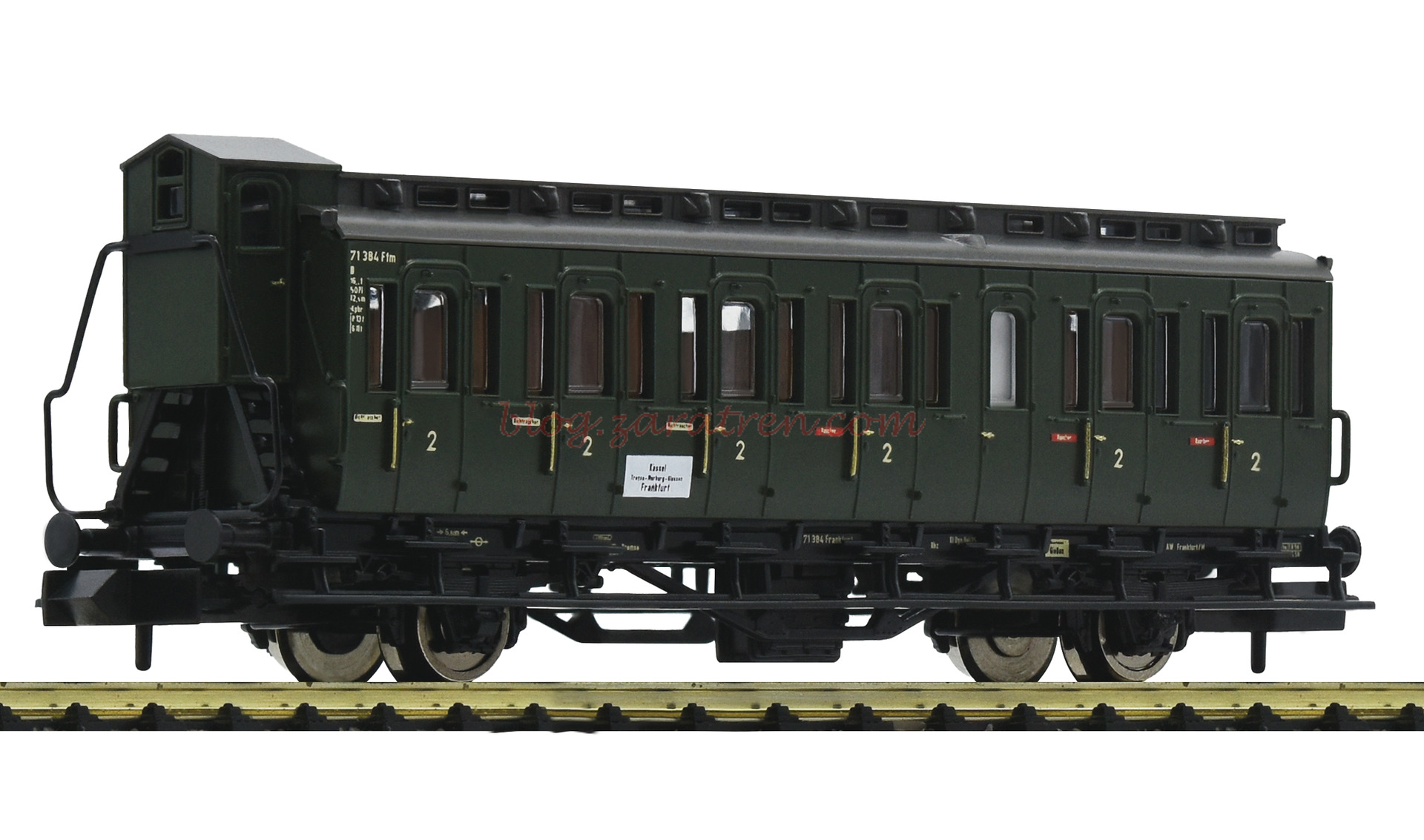 Fleischmann – Coche de viajeros, 2nd, Tipo C pr 21, Deutsche Reichsbahn, DB, Epoca III, Escala N, Ref: 807101.