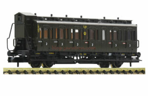 Fleischmann - Coche de viajeros, 3nd, Tipo C 3 pr 21, Deutsche Reichsbahn, DRG, Epoca II, Escala N, Ref: 807104