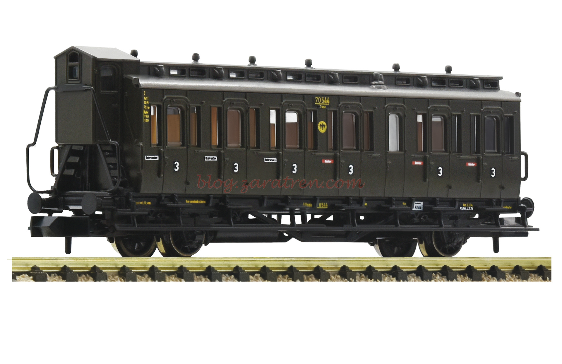 Fleischmann – Coche de viajeros, 3nd, Tipo C 3 pr 21, Deutsche Reichsbahn, DRG, Epoca II, Escala N, Ref: 807104.