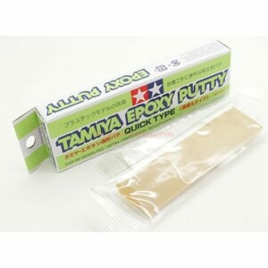 Tamiya - Masilla Epoxy Putty quick type, Masilla de modelar secado rápido, Bote de 25 gr, Ref: 87051.