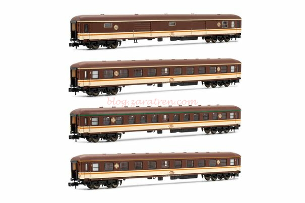 Arnold – Set de cuatro coches 8000 » Estrella «, RENFE, Epoca IV, Escala N, Ref: HN4296.