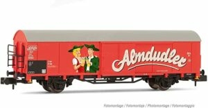 Arnold - Vagón cerrado de dos ejes, OBB, " Almdudler ", Tipo Gbs, Epoca IV-V, Escala N, Ref: HN6498