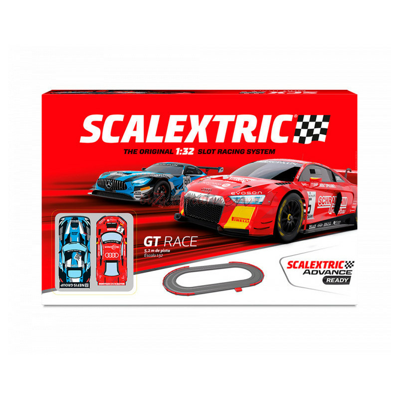 Scalextric – Circuito GT RACE, Escala 1/32, Ref: U10384S500.