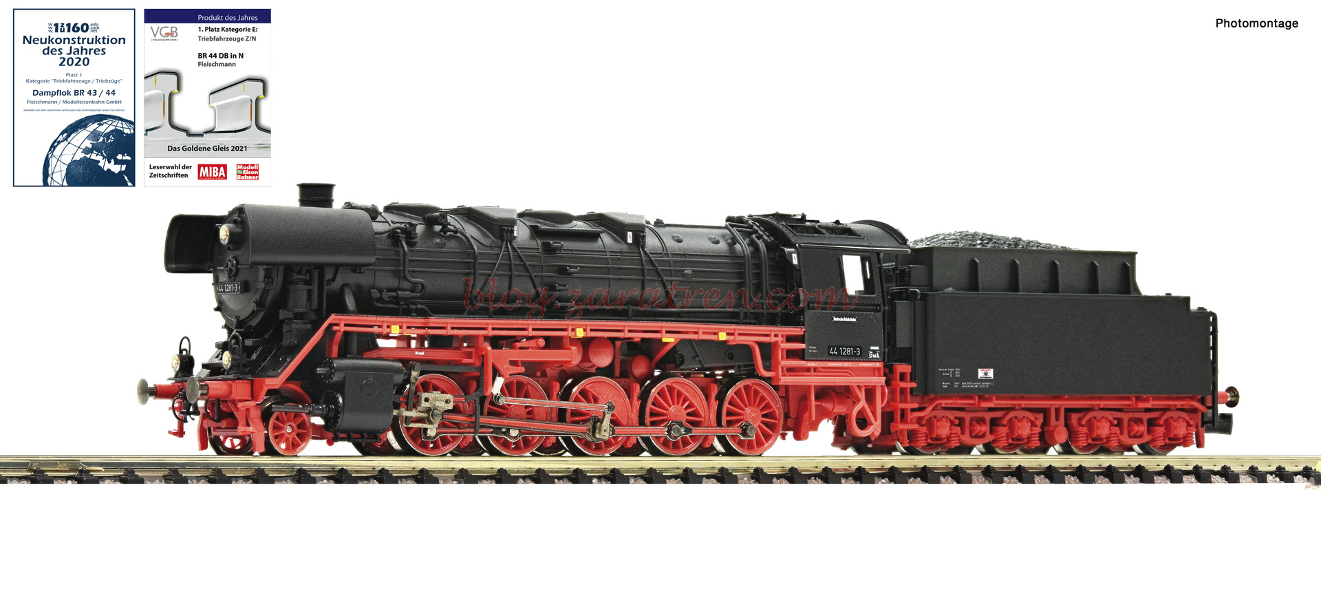 Fleischmann – Locomotora de Vapor clase 044, DR, D. Sonido, Epoca IV, Escala N, Ref: 714476.