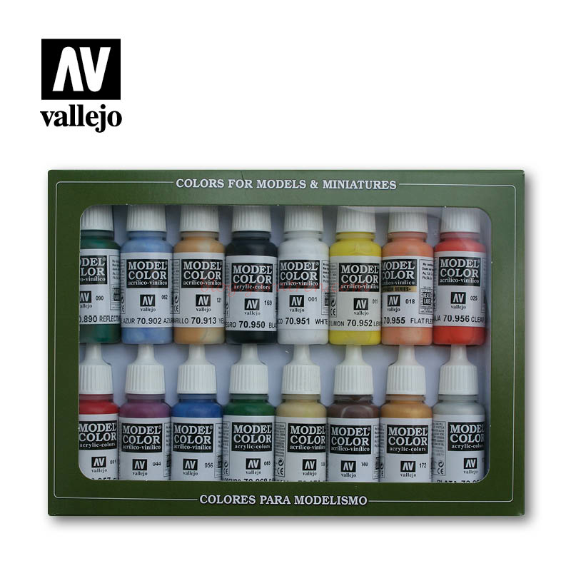 Vallejo – Set basico de Model Color U.S.A, 16 botes de 17 ml. Ref: 70.140.