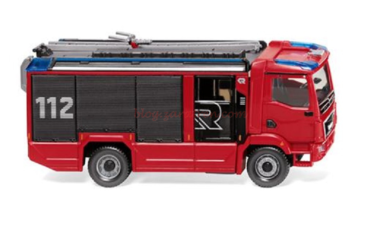 Wiking – Camión de bomberos MAN TGM Euro 6, Epoca VI, Escala H0, Ref: 061299.