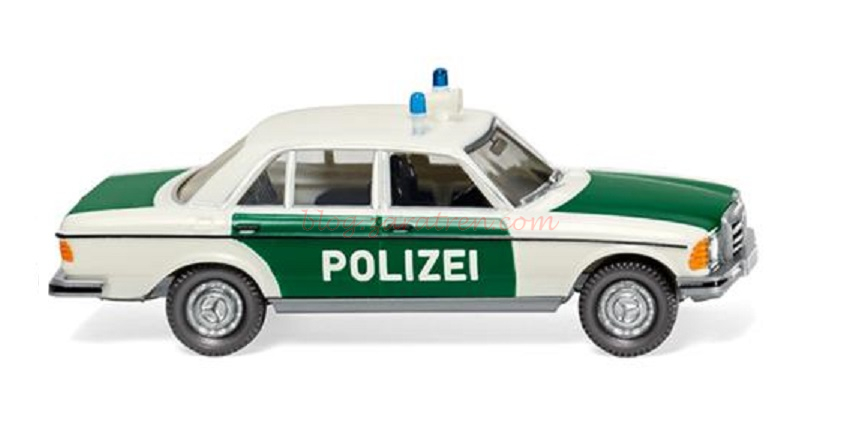 Wiking – Coche de Policia Mercedes 240 D, Escala H0, Ref: 086444.