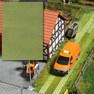 Busch - Panel decorativo 3D " Adoquines de hierba ", Escala H0. Ref: 7430