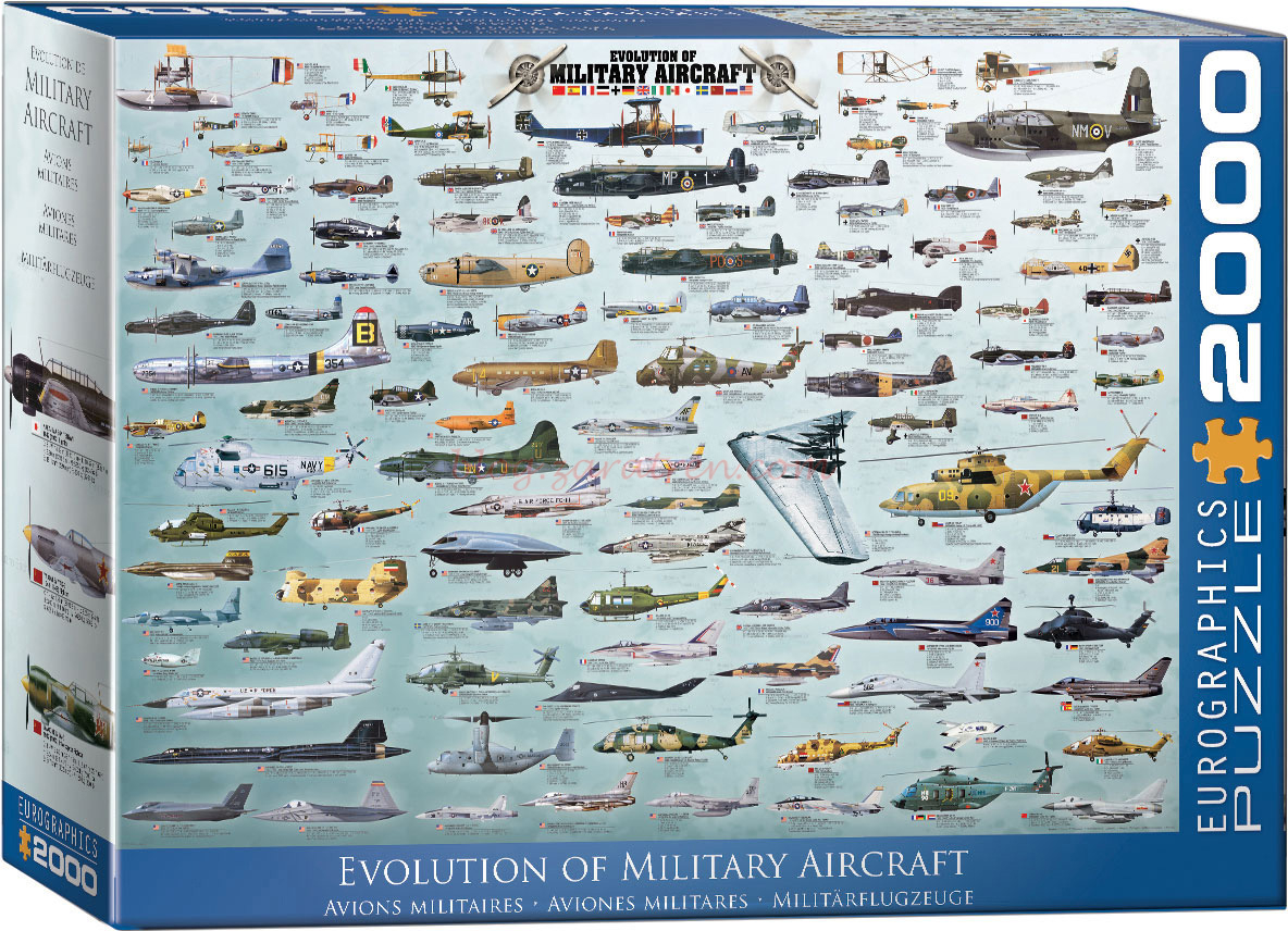 Eurographics – Evolution Of Military Aircraft, 2000 piezas, Ref. 8220-0578.