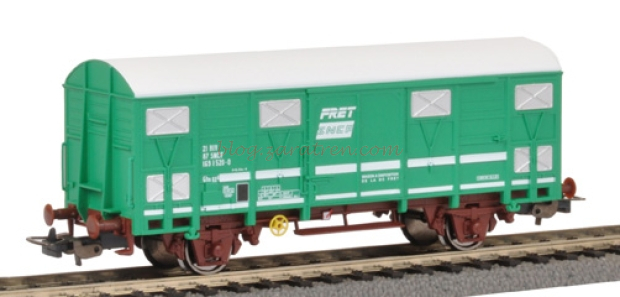 Piko – Vagón Cerrado FRET, SNCF, Color Verde, de Ejes, Epoca IV, Escala H0, Ref: 97087.