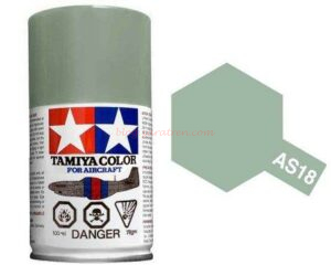 Tamiya - Spray Gris Claro, (86518) , Bote 100 ml, Ref: AS-18