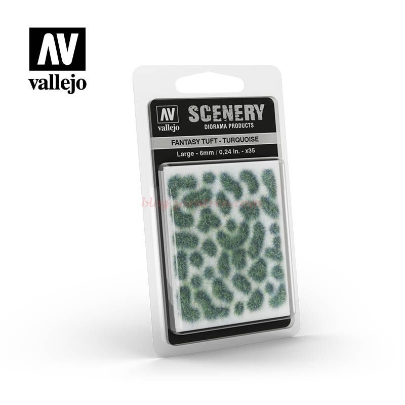 Vallejo – Vallejo Scenery, Fantasy Tuft – Turquoise, 35 Unid, Ref: SC432.