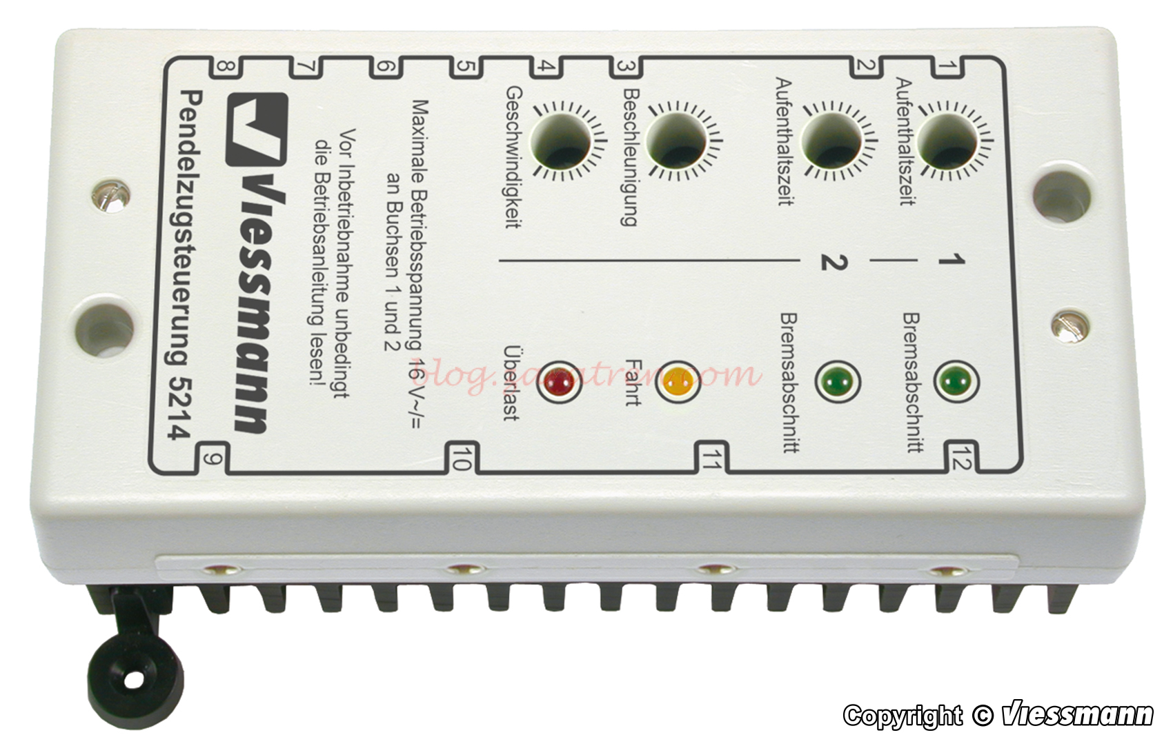 Viessmann – Modulo de control de trenes de ida y vuelta entre dos puntos o estaciones, para analogico, Ref: 5214.