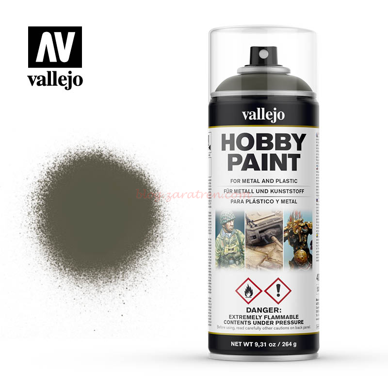 Vallejo – Camuflaje Verde Oliva, Spray de 400 ml, Ref: 28.003.