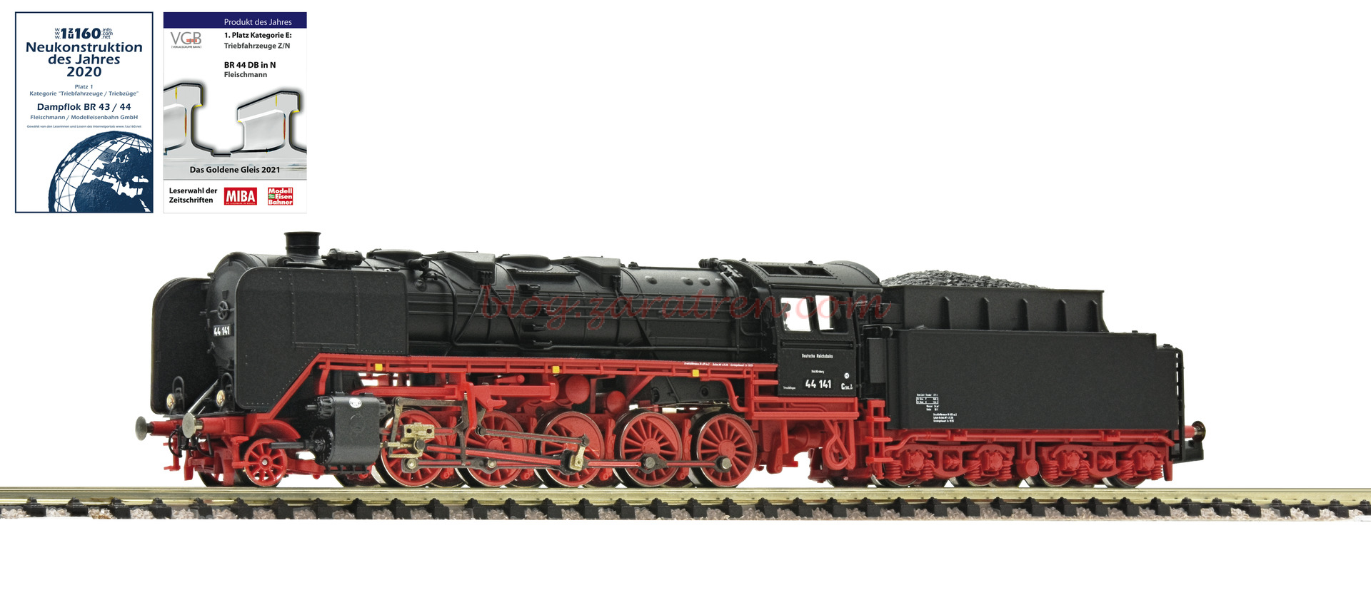 Fleischmann – Locomotora de Vapor clase 44, DRG, Epoca II, Escala N, Ref: 714403.
