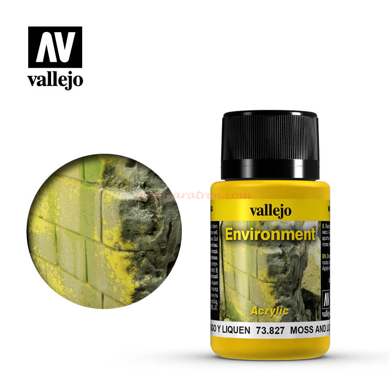 Vallejo – Weathering effects, Efecto de Musgo y Liquen, Bote de 40 ml, Ref: 73.827.
