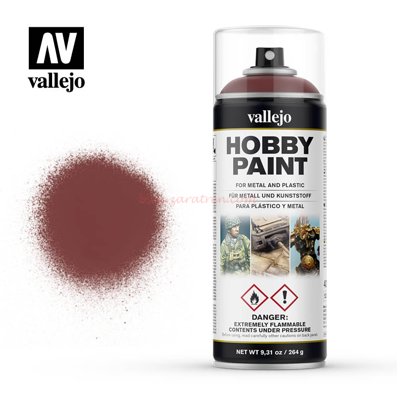 Vallejo – Rojo Visceral, Spray de 400 ml, Ref: 28.029.
