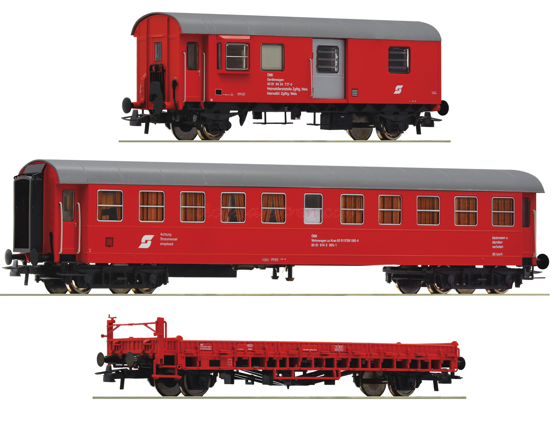 Roco – Tren de mantenimiento de via, OBB, Epoca V, Escala H0, Ref: 76050.