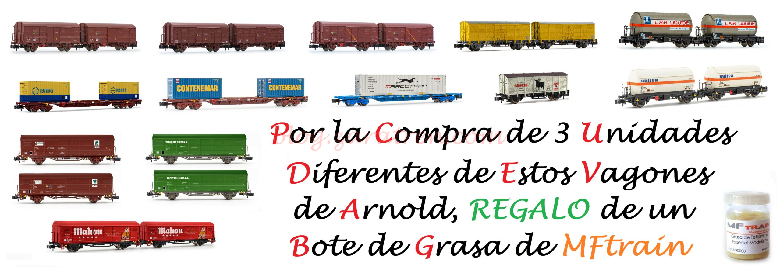 Promoción de Vagones de Arnold – Regalo de Bote de Grasa MFtrain