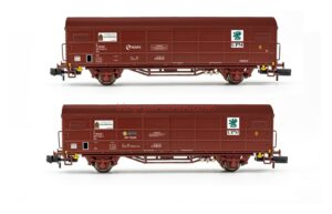 Arnold - Set de dos vagones cerrados JPD, RENFE, Cantabriasil, Epoca IV-V, Escala N, Ref: HN6578