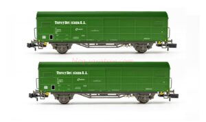 Arnold - Set de dos vagones cerrados JPD, RENFE, Toro y Betolaza S.A, Epoca V, Escala N, Ref: HN6580