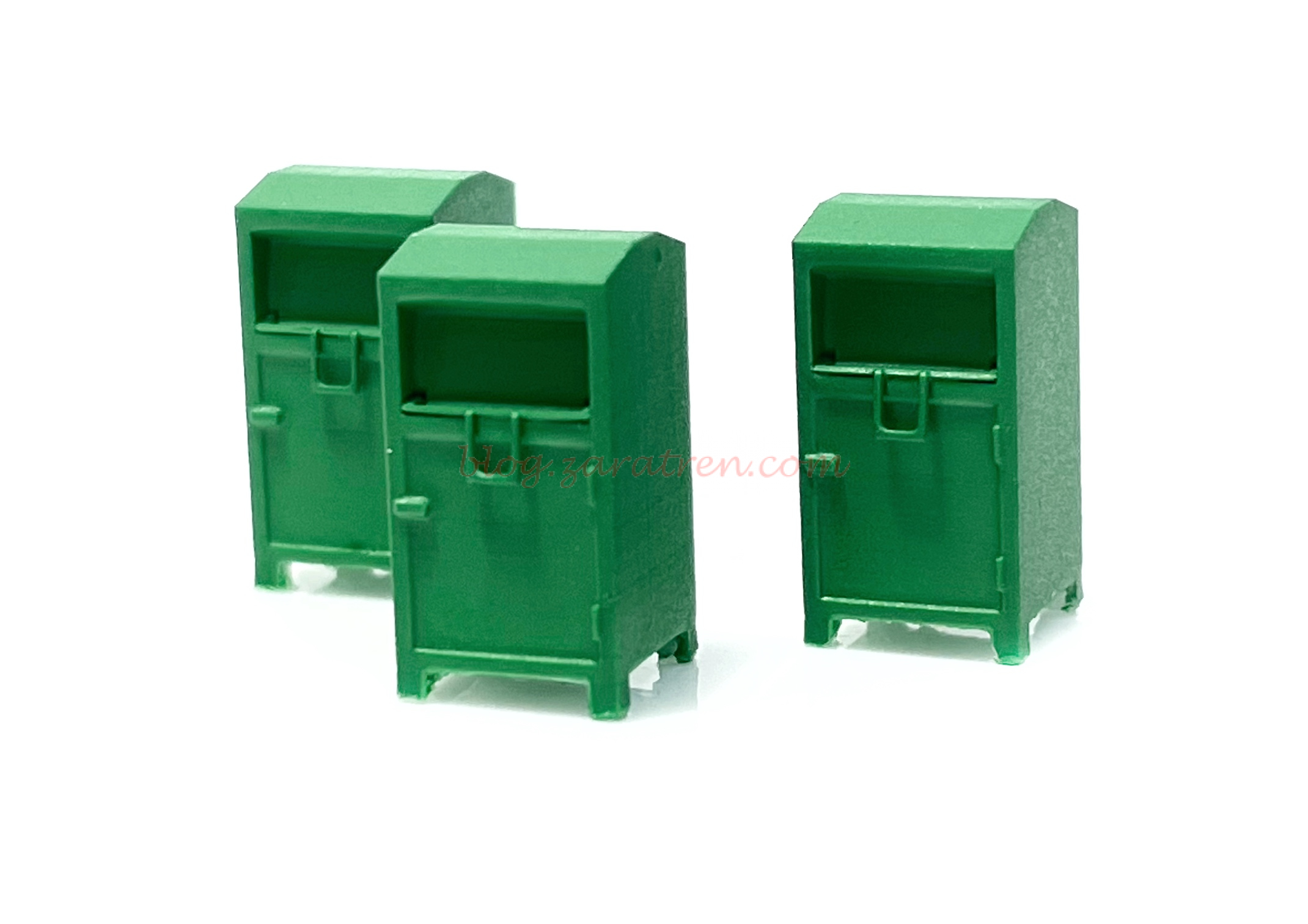 N-Train – Conjunto de contenedores de ropa Verdes, 3 unidades, Escala N, Ref: 211031.