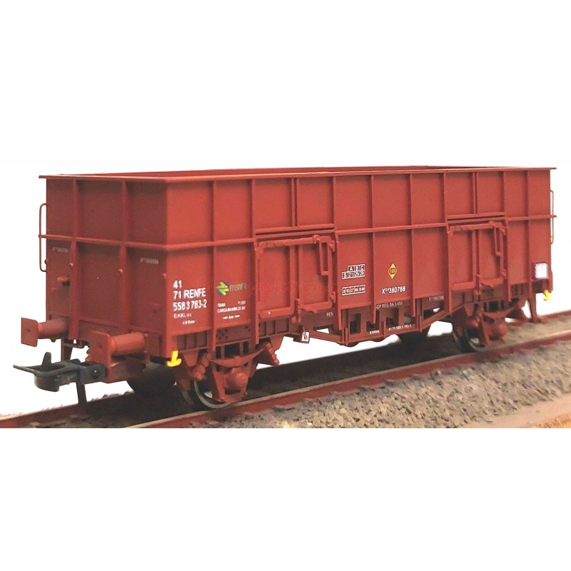 K*train – Vagón abierto serie X3, Borde Alto , Rojo Oxido, Escala H0, Ref: 0701-T