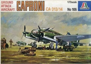 Italeri - Avión de Ataque a Tierra Caproni CA-313/14, Escala 1:72, Ref: 106