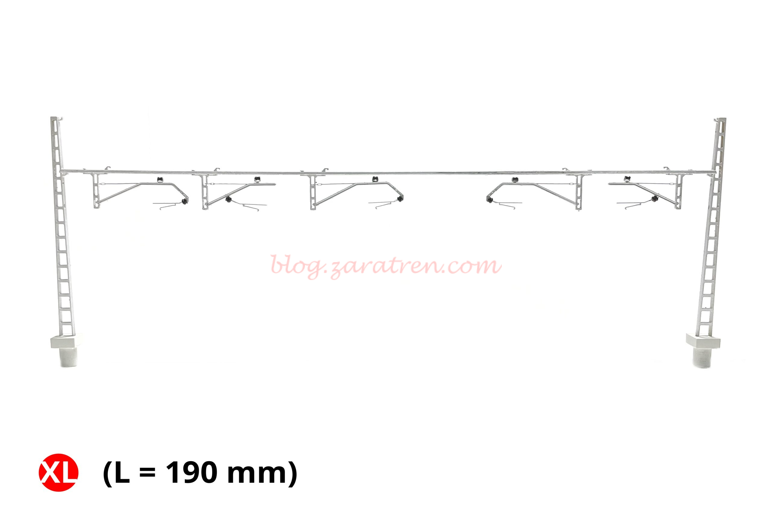 N-Train – Portico Rigido Renfe, CR-160, seis ménsulas, 190 mm, Escala N, Ref: 21428.