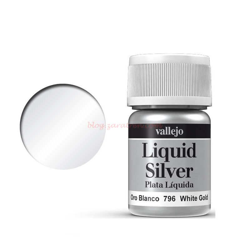 Vallejo – Liquid gold, Oro Blanco ( Oro Blanco Liquido ), Bote 35 ml, Ref: 70.796.