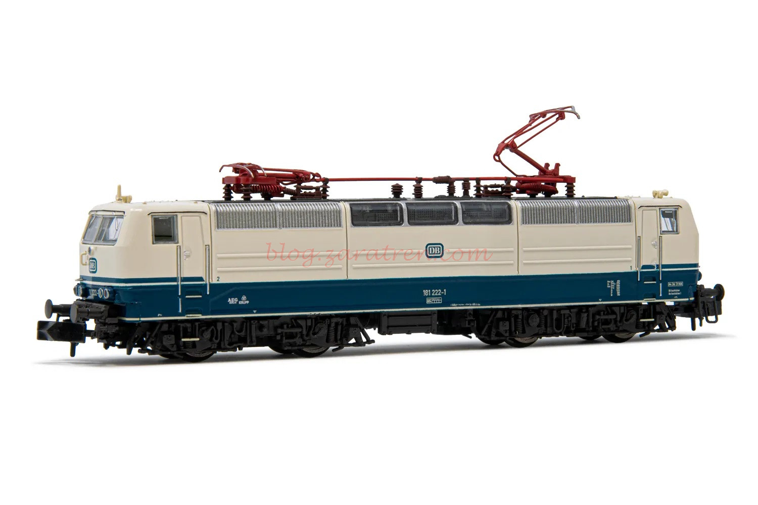 Arnold – Locomotora Electrica clase 181.2 Dec. Azul/Beige, Epoca IV, Escala N, Analogica. Ref: HN2492