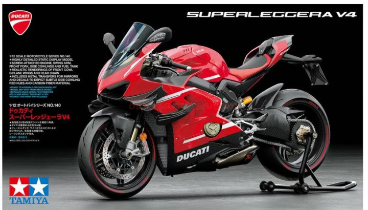 Tamiya – Moto Ducati Superleggera V4, Escala 1:12, Ref: 14140.