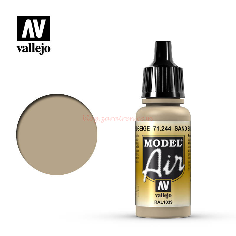 Vallejo – Acrilico Model air Sand Beige, Bote 17 ml, Ref: 71.244.