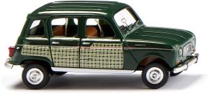 Wiking - Renault R4 " Parisienne ", Color Verde, Epoca III, Escala H0, Ref: 022406