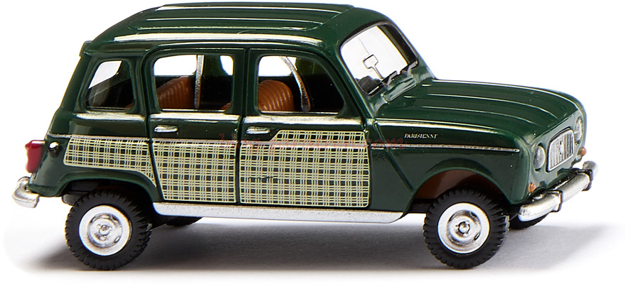 Wiking – Renault R4 » Parisienne «, Color Verde, Epoca III, Escala H0, Ref: 022406.