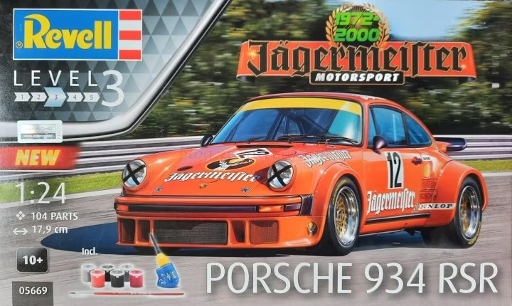 Revell – Coche Porsche 934 RSR, Escala 1:24, Ref: 05669.