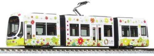 Kato – Tranvia de tres cuerpos, Greenmover ( Flower Train ), Escala N, Ref: 14-804-6.