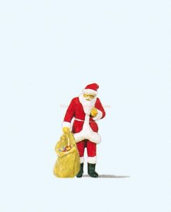 Preiser - Papá Noel con saco de regalos, 1 figura, Escala H0, Ref: 29027