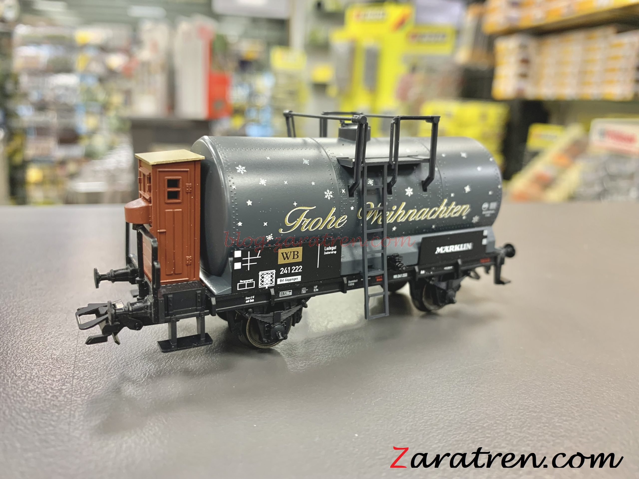 Marklin – Vagón Cisterna con garita guardafrenos Christmas Railroad 2022, Escala H0, Ref: 48422