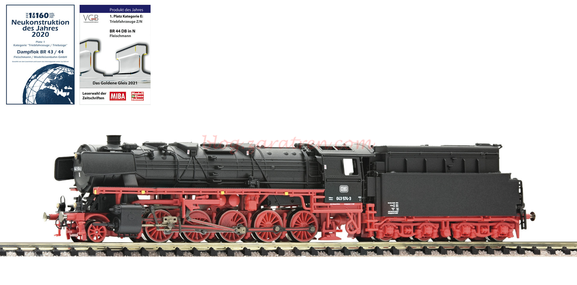 Fleischmann – Locomotora de Vapor clase 43, DB, Epoca IV, Escala N, Ref: 714404.