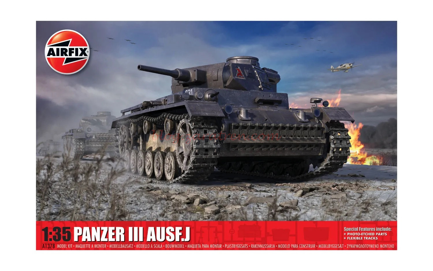 Airfix – Tanque Panzer III Ausf J, Escala 1:35, Ref: A1378.