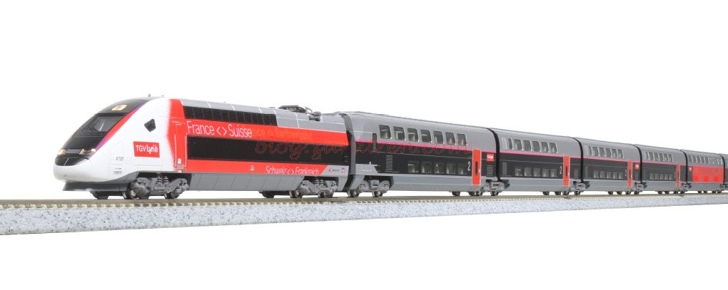 Kato – Tren de Alta Velocidad TGV Lyria Euroduplex. Comp. 10 unidades, Escala N, Ref: 10-1762.