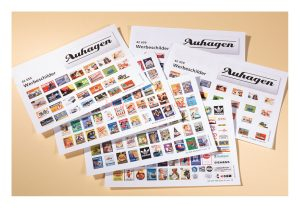 Auhagen - Carteles publicitarios, 600 diferentes de 3 tamaños, Escala H0, Ref: 42659