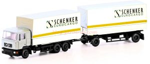 Minis Lemke - Camión MAN F90 con remolque intercambiable, " Schenker Cargo ", Escala N, Ref: LC4633