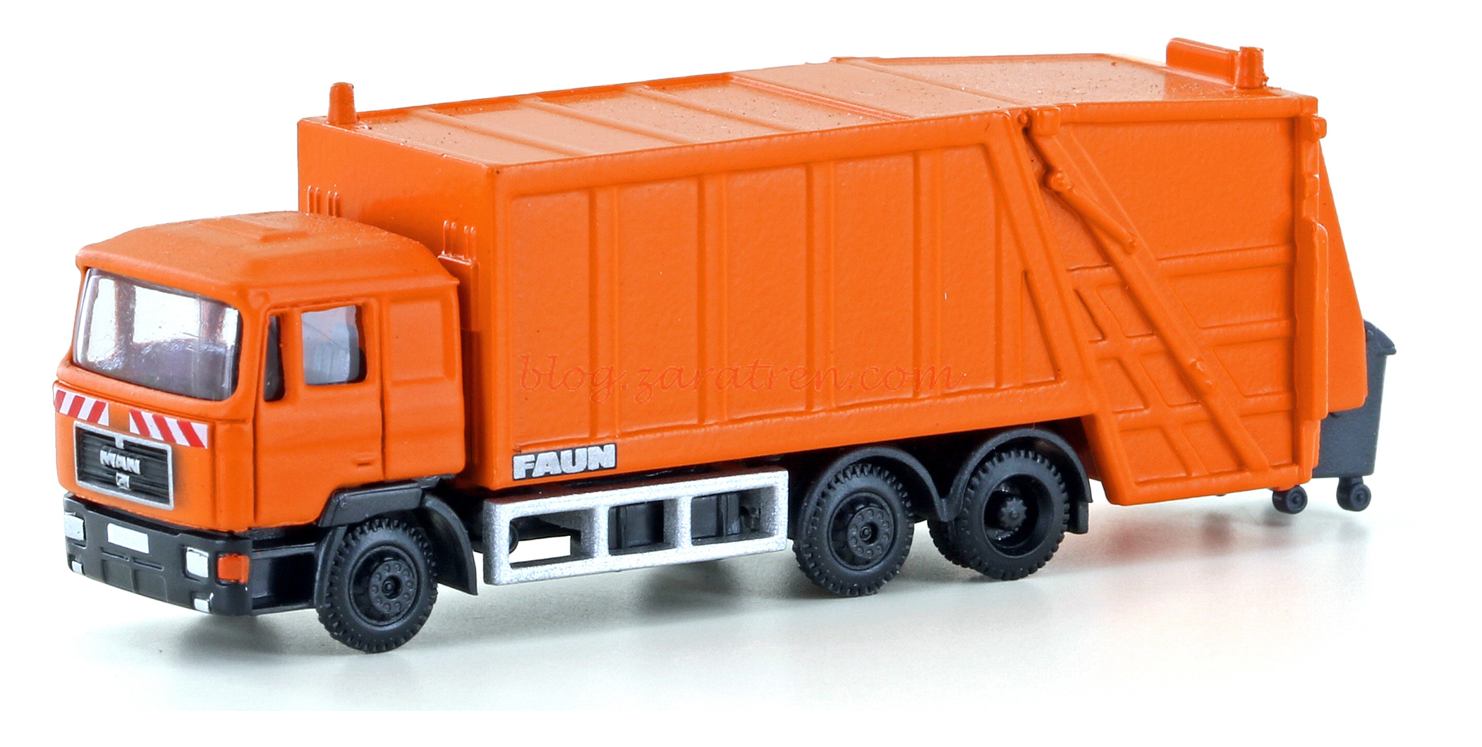 Minis Lemke – Camión de Basura MAN F90 Estructura » Vario-Press «, Color Naranja, Escala N, Ref: LC4660