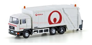 Minis Lemke - Camión de Basura MAN F90 Estructura " Vario-Press ", Color Blanco ( Veolia ), Escala N, Ref: LC4662