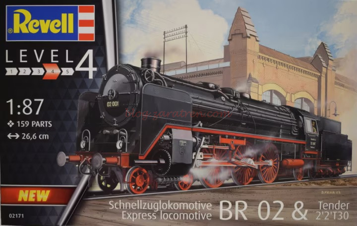 Revell – Locomotora BR 02 & Tender 2’2’T30, Escala 1:87, Ref: 02171