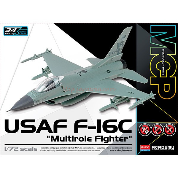 Academy – Avión USAF F-16C Multirole Fighter, Escala 1:72, Ref: 12541